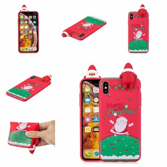 NEW iPhone 7+/8+ Red 3D Santa Case - Picture 2 of 2